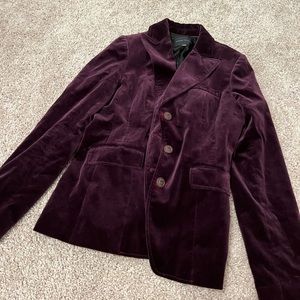Banana Republic Purple Velvet Blazer Size 10